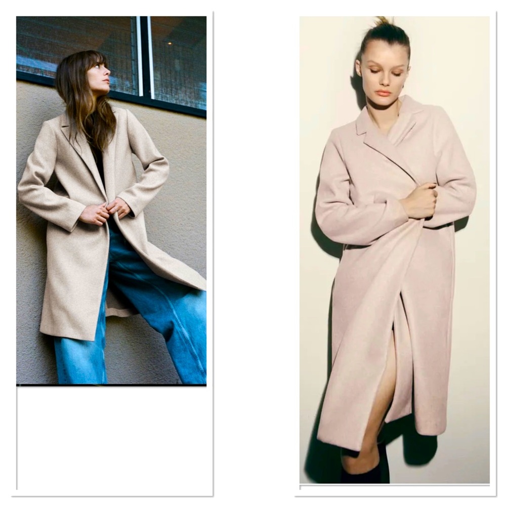 Zara textured felt  coat  ⭐️New collection ⭐️